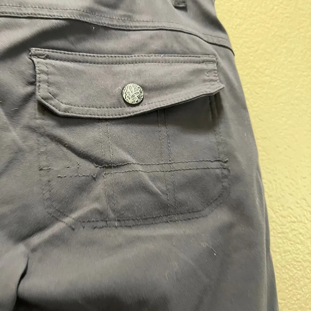 Prana Zion Halle Pants Black Hiking Stretch Outdoor Wear Dark Grey Sz 8 - Image 7