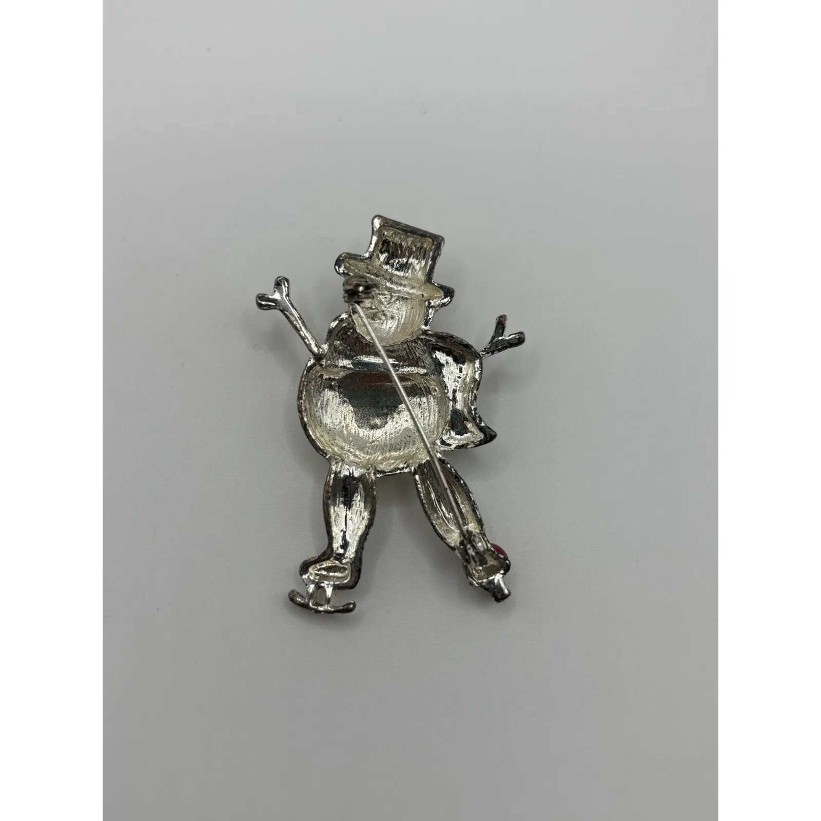 VTG 90s Christmas Pin Lot of 3 Holidays Snowman Santa’s Sleigh Reindeer - Image 7