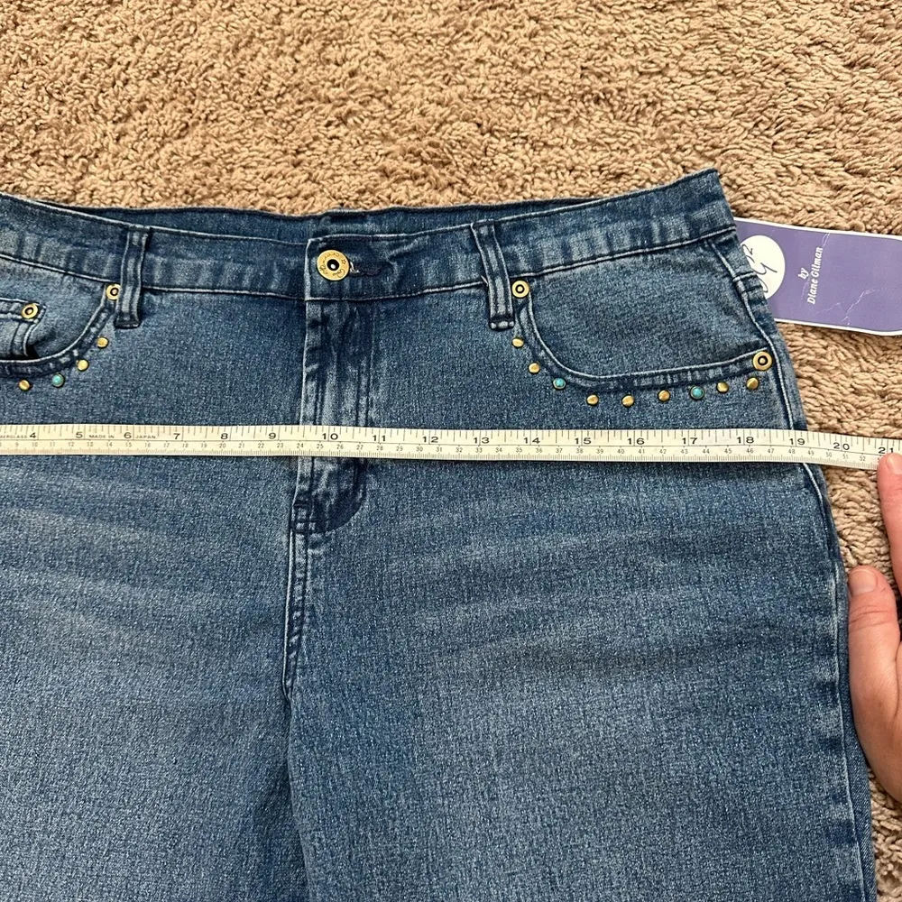 Diane Gilman Western Bootcut Embellished Jeans Size 12P - Image 9