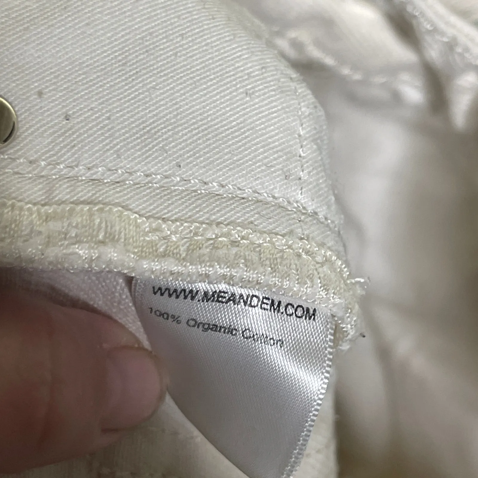 Me+Em off white cream straight leg high waist jeans sz 24 - Image 4