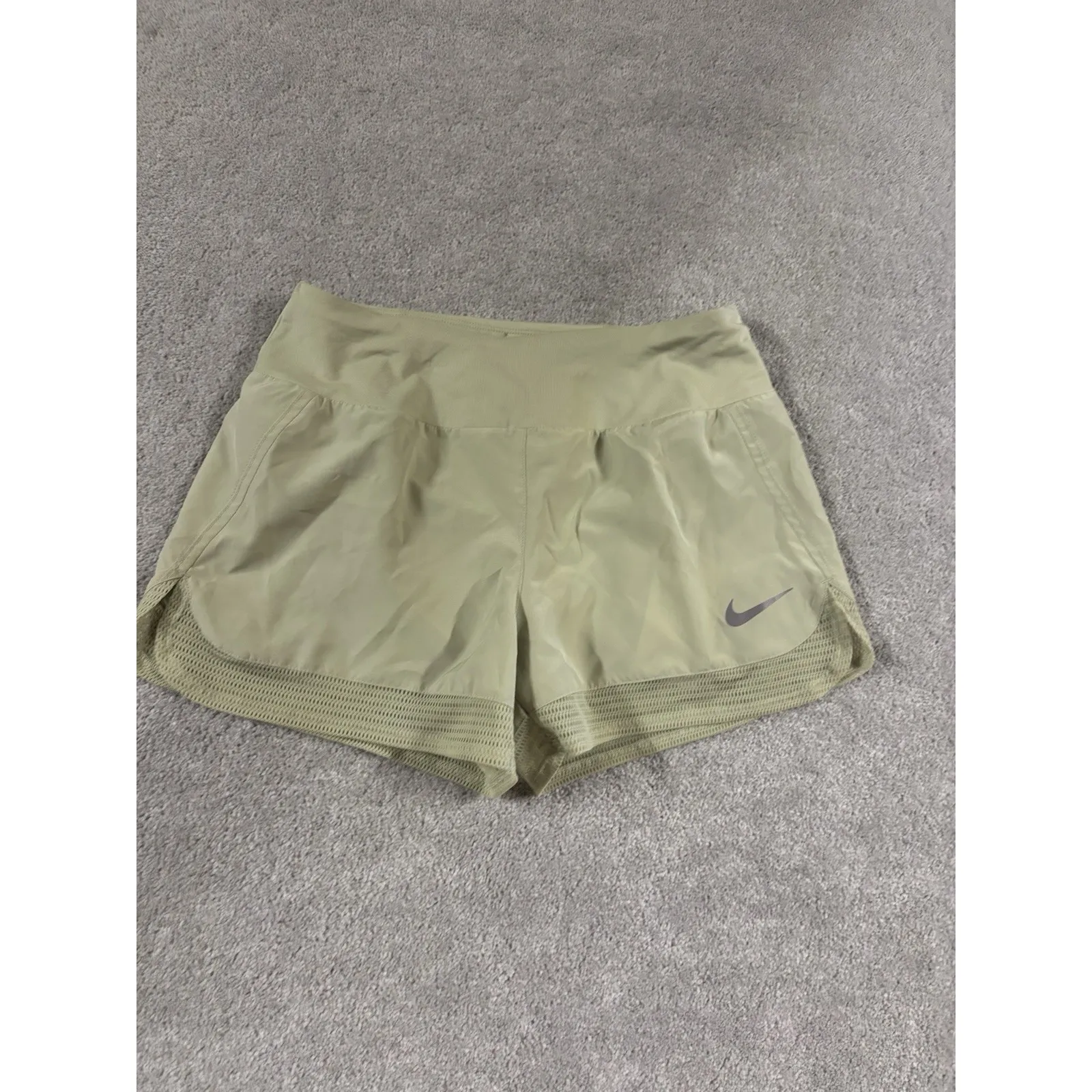 Nike Dri-Fit Crew Running Shorts Women‎ Size Small Brief Liner Sage Green NWT - Image 2