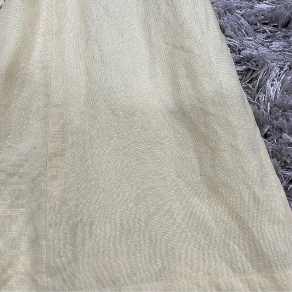 Lisa Marie Fernandez Linen Scalloped Midi Dress - Image 4