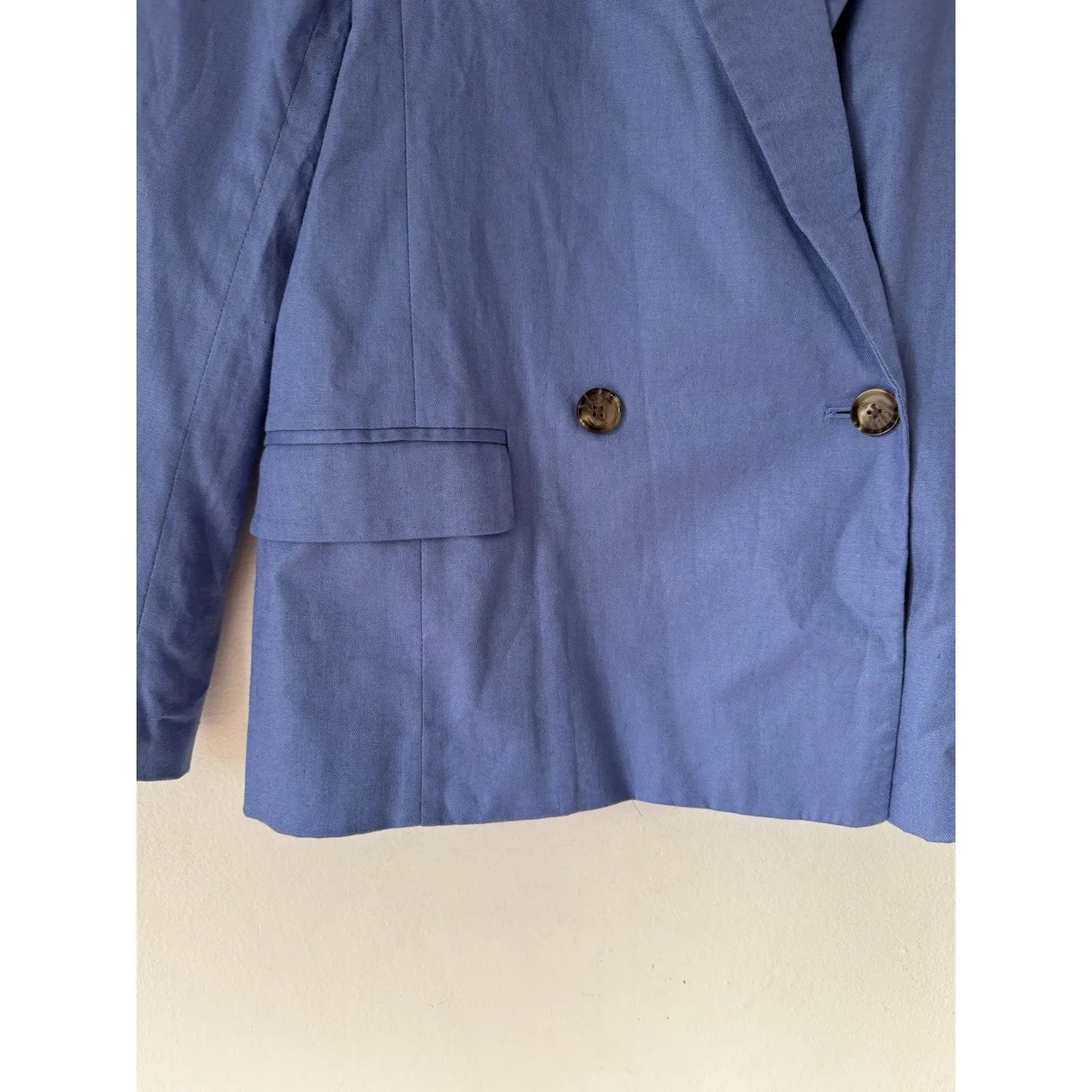 NWT Banana Republic Linen Blend Boyfriend Blazer Cornflower Blue Women’s Size 6 - Image 5