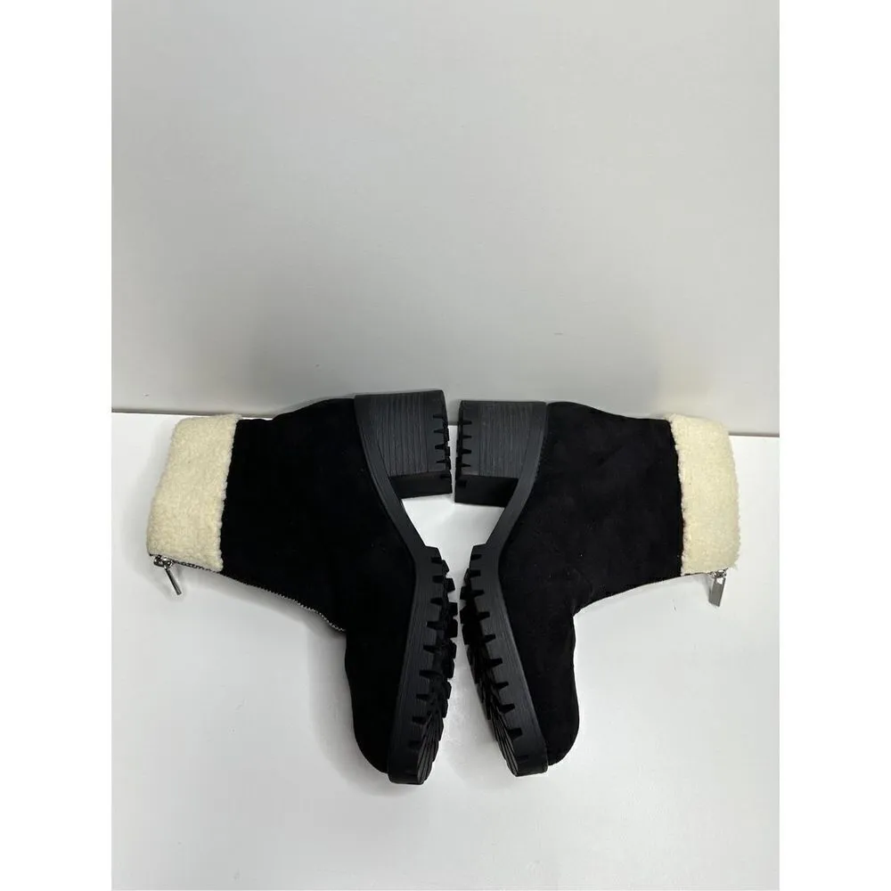 Bella Vita Cable Lug Black Booties Faux Shearling Size 8.5 New - Image 7