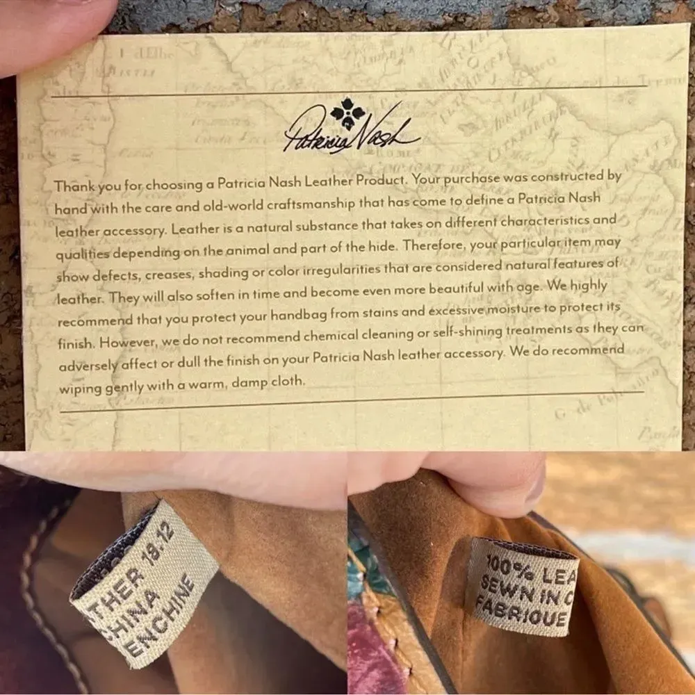 PATRICIA NASH FRESCO BOUQUET SOLARO
LEATHER TOTE - Image 15