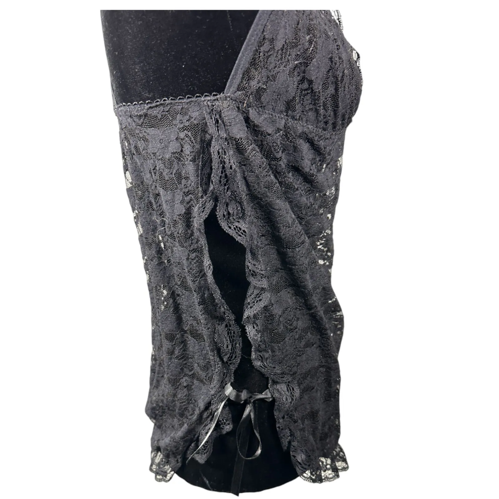 Playboy Intimates Sheer Lace Babydoll Lingerie Slip Size Medium - Image 7