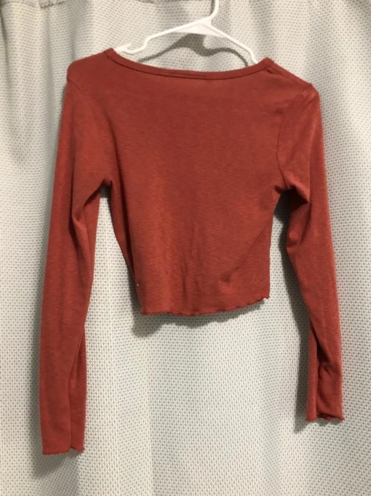 Orange Tight Crop Top Size M - Image 3