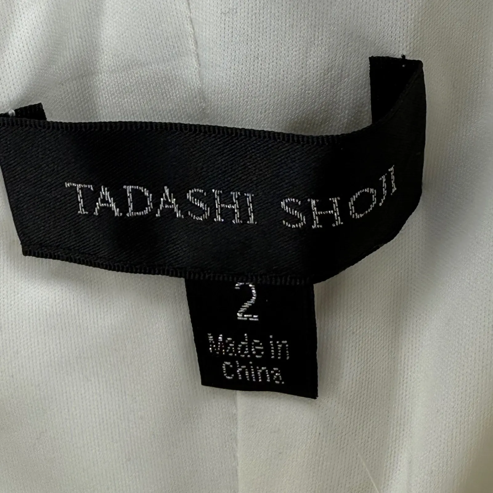 Tadashi‎ Shoji Dress Gown Size 2 Silver Sequin One Shoulder Formal - Image 5