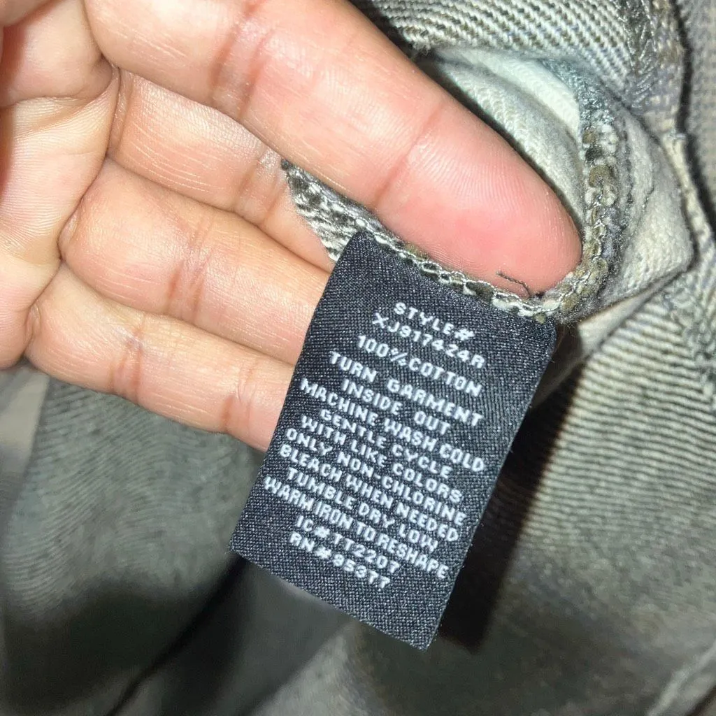 Sanctuary plaid black & cream thick flannel shacket Large oversized #760 - Image 8