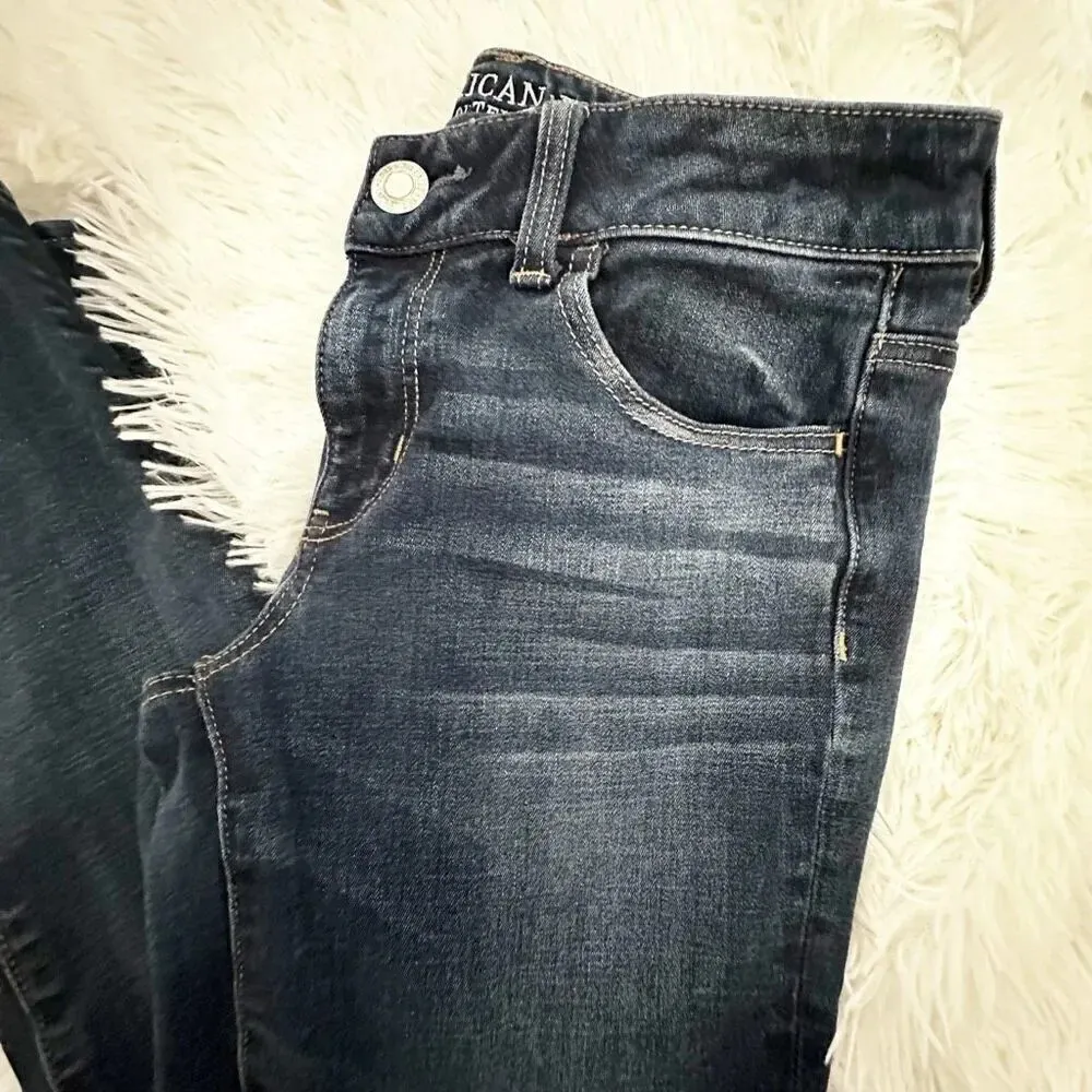 AMERICAN EAGLE | Super Super Stretch X4 Jeggings Medium Wash | Size 6 Long - Image 3