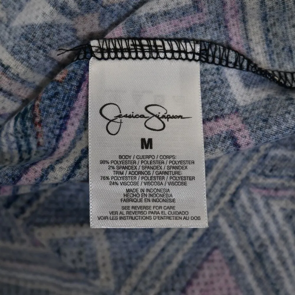 Jessica Simpson Womens M Jayne Aztec Print Tie Back Fit & Flare Dress - Image 9