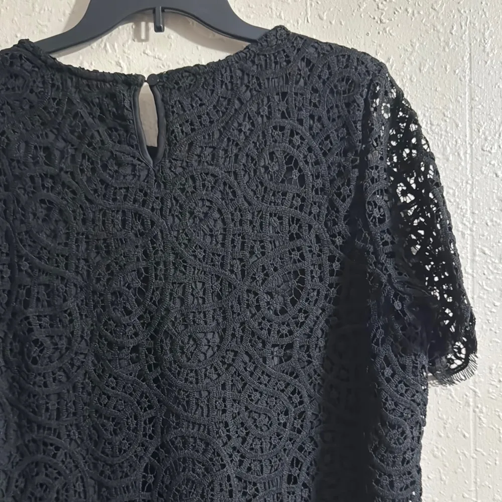 Philosophy Black Boxy Embellished Short Sleeve Blouse - Image 8