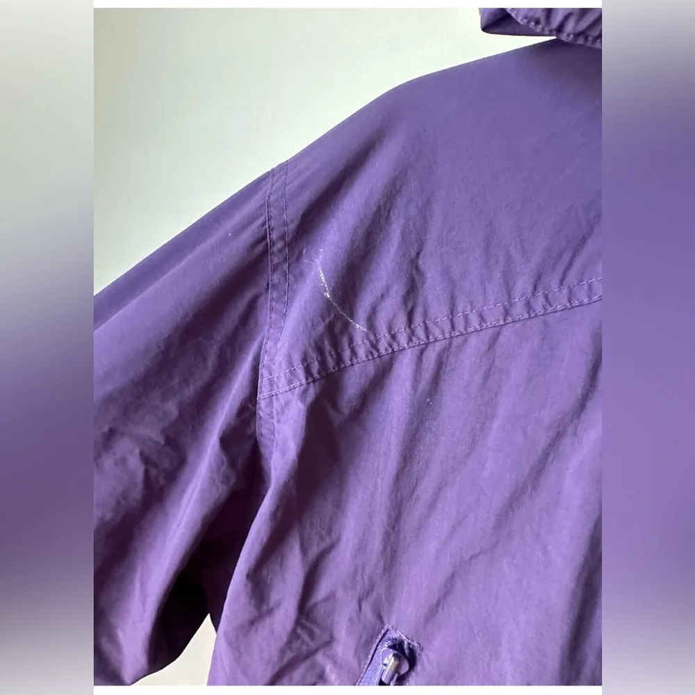 Vintage LL BEAN Lined Shell Windbreaker Jacket Purple 80s 90s Women’s M Hiking Size M - Image 4