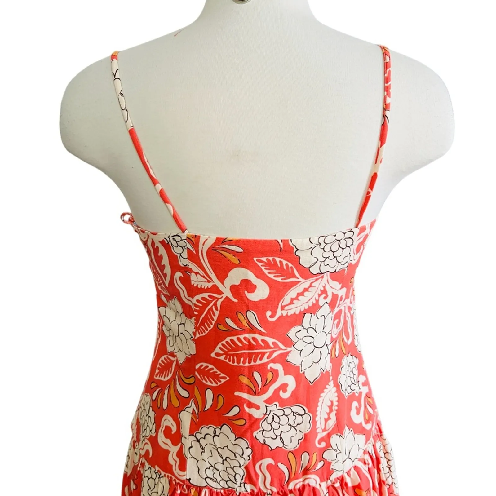 ZARA PZARA PRINTED STRAPPY DRESS COLLECTION XS PATTERNED FLORAL MIDI Size M NWT - Image 11