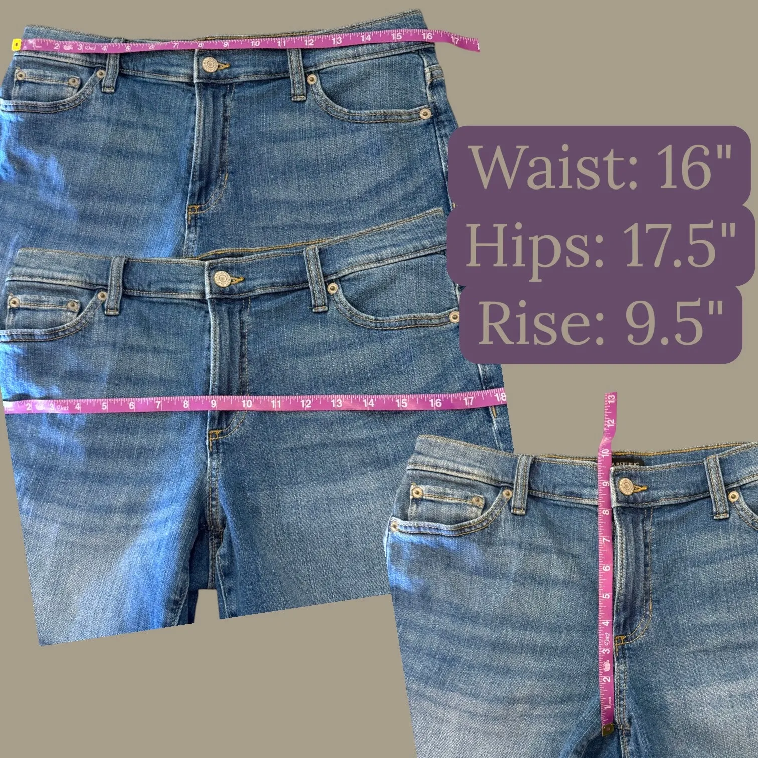 Banana Republic 4" Denim Shorts Women’s Size 28/6 Medium Wash Stretch Blue - Image 4