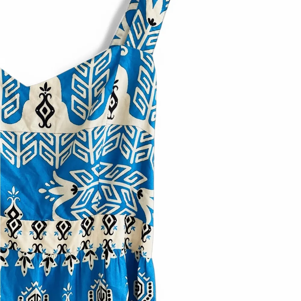 Karen MILLEN Tall Placement Print Woven Tiered Strappy Mini Dress - Image 5