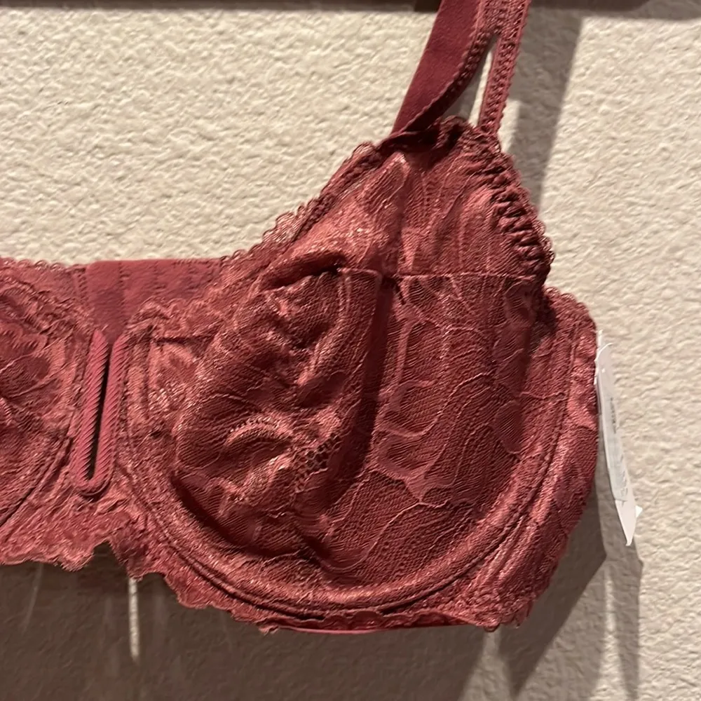New Auden 38D Unlined Balconette Underwire Bra mulberry Color Pink Size undefined - Image 7