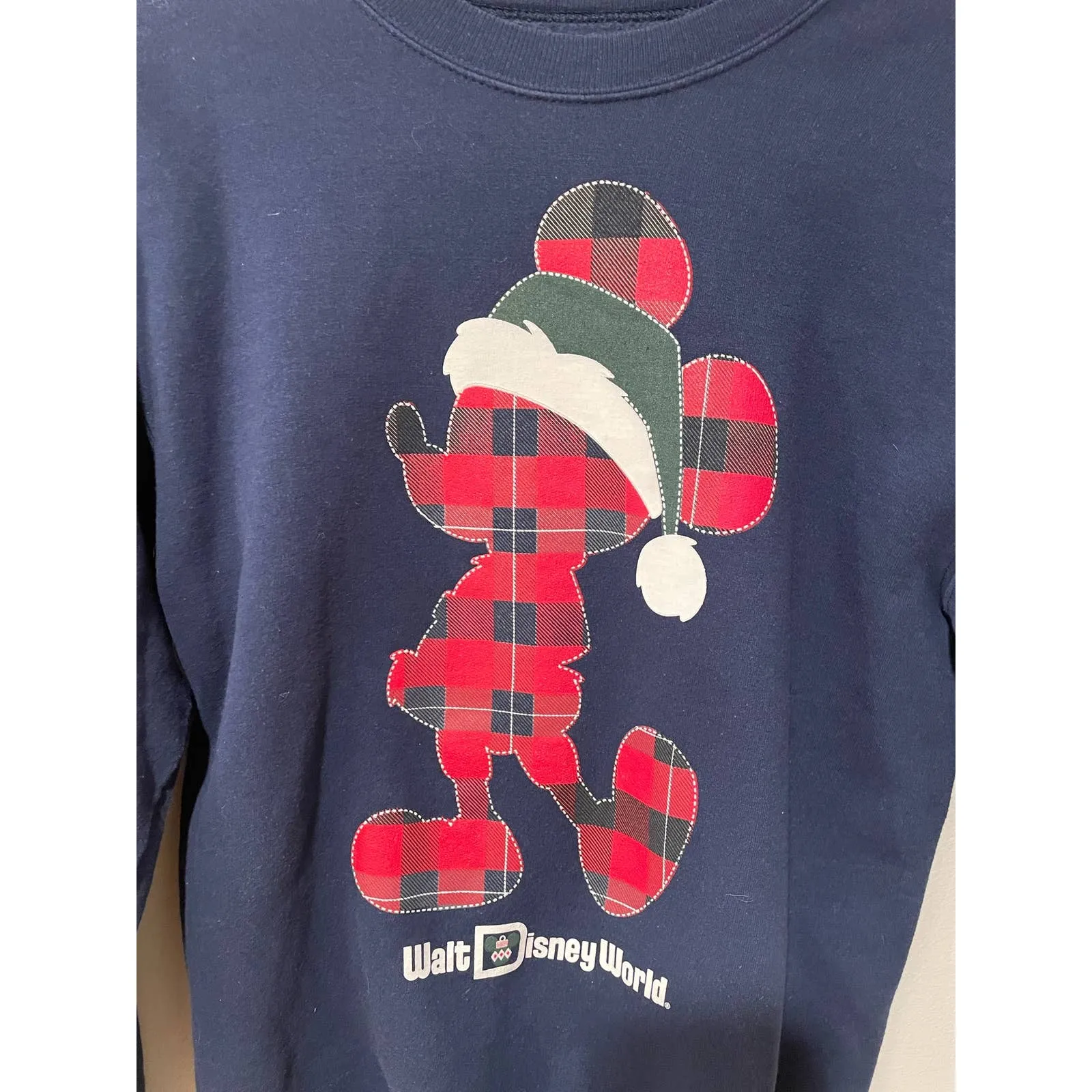 Disney‎ parks Mickey Mouse Christmas sweatshirt size small Blue - Image 2