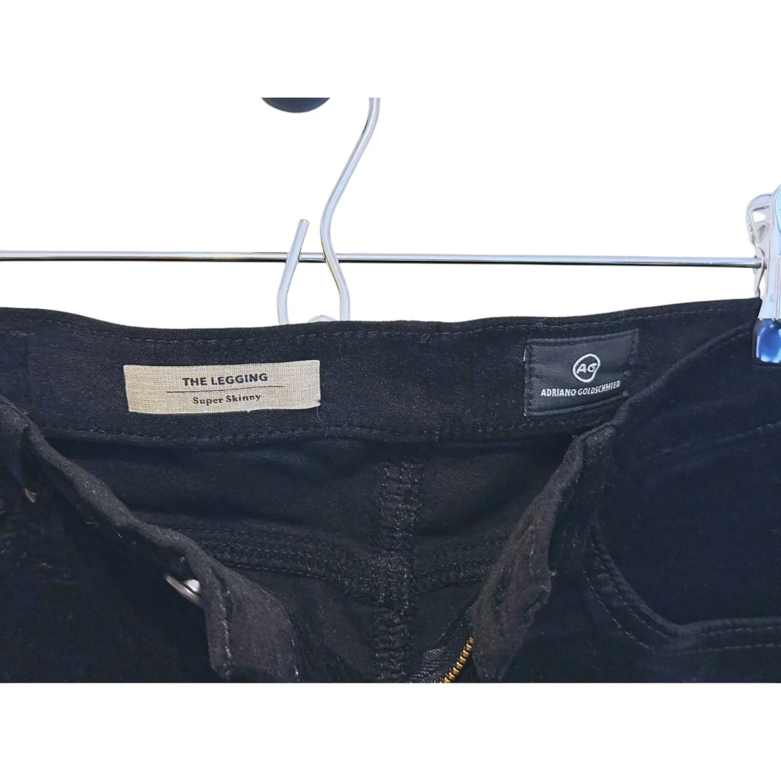 AG Black Velvet The Legging Super Skinny Pants Jeans 25R Holiday Glam NYE Edgy - Image 5