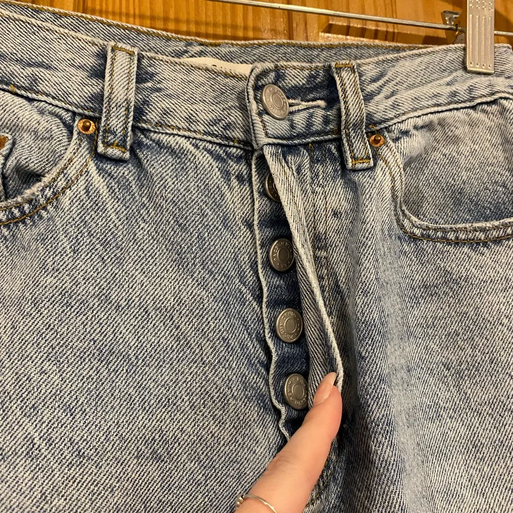 PacSun Light Blue Distressed Flare Jeans - Image 2