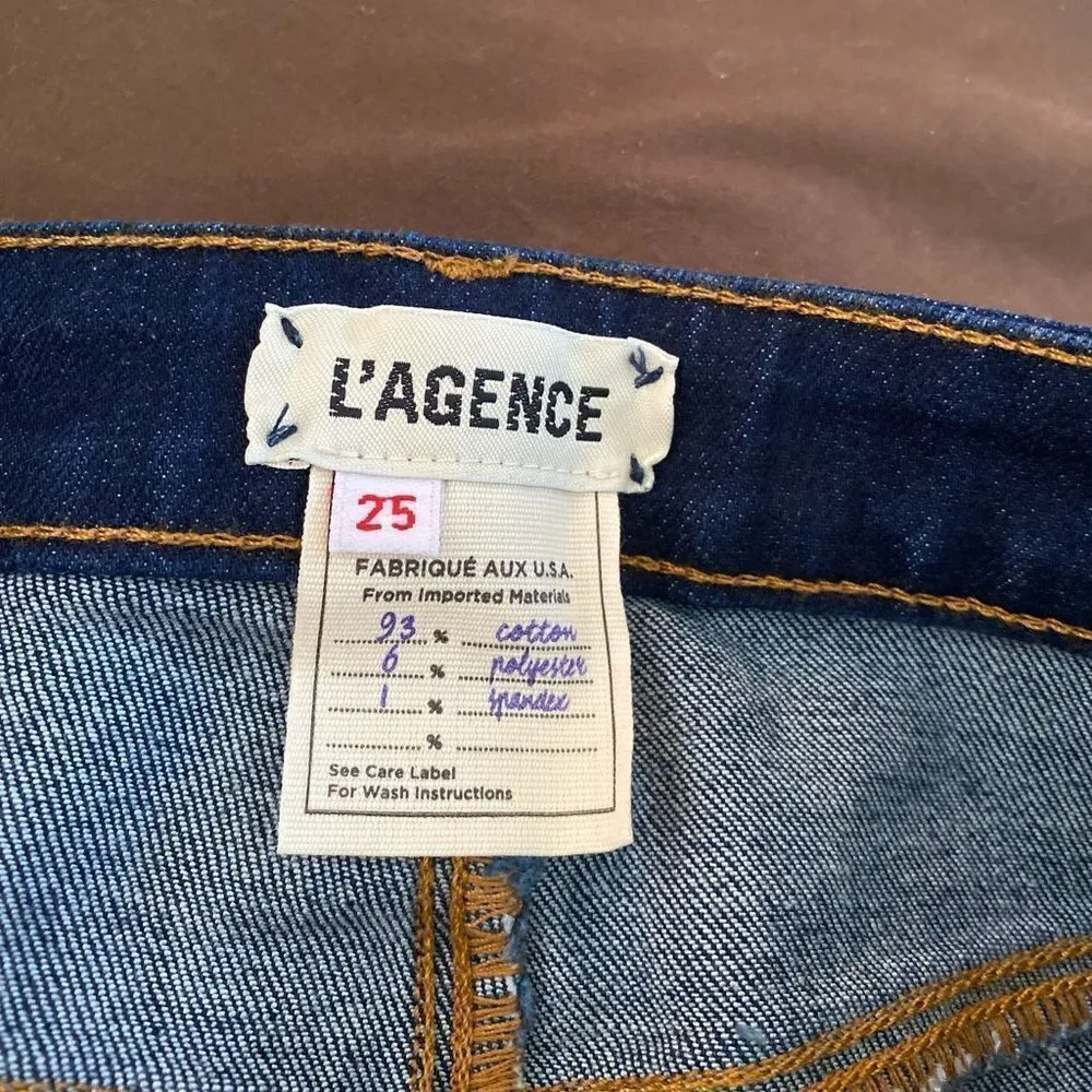 NWT L’Agence Piper high rise button detail skinny jeans size 25 93% cotton - Image 6