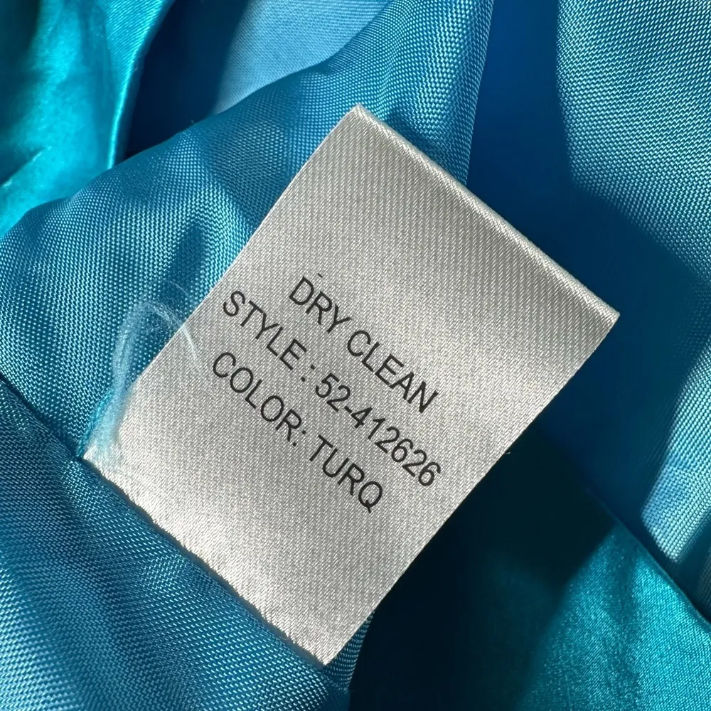 Vintage Bill Burns Teal 100% Silk A - Image 7