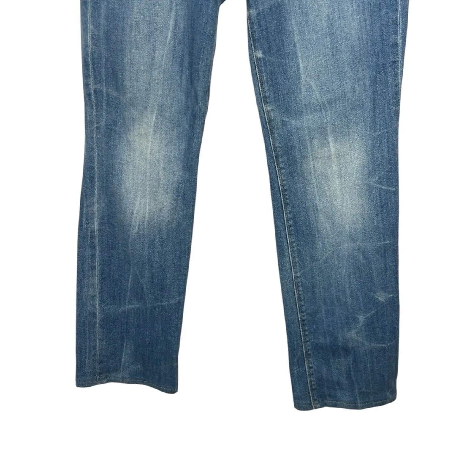 Madewell Rail Straight Jeans Medium Light Wash Low Rise Size 28x34 - Image 6