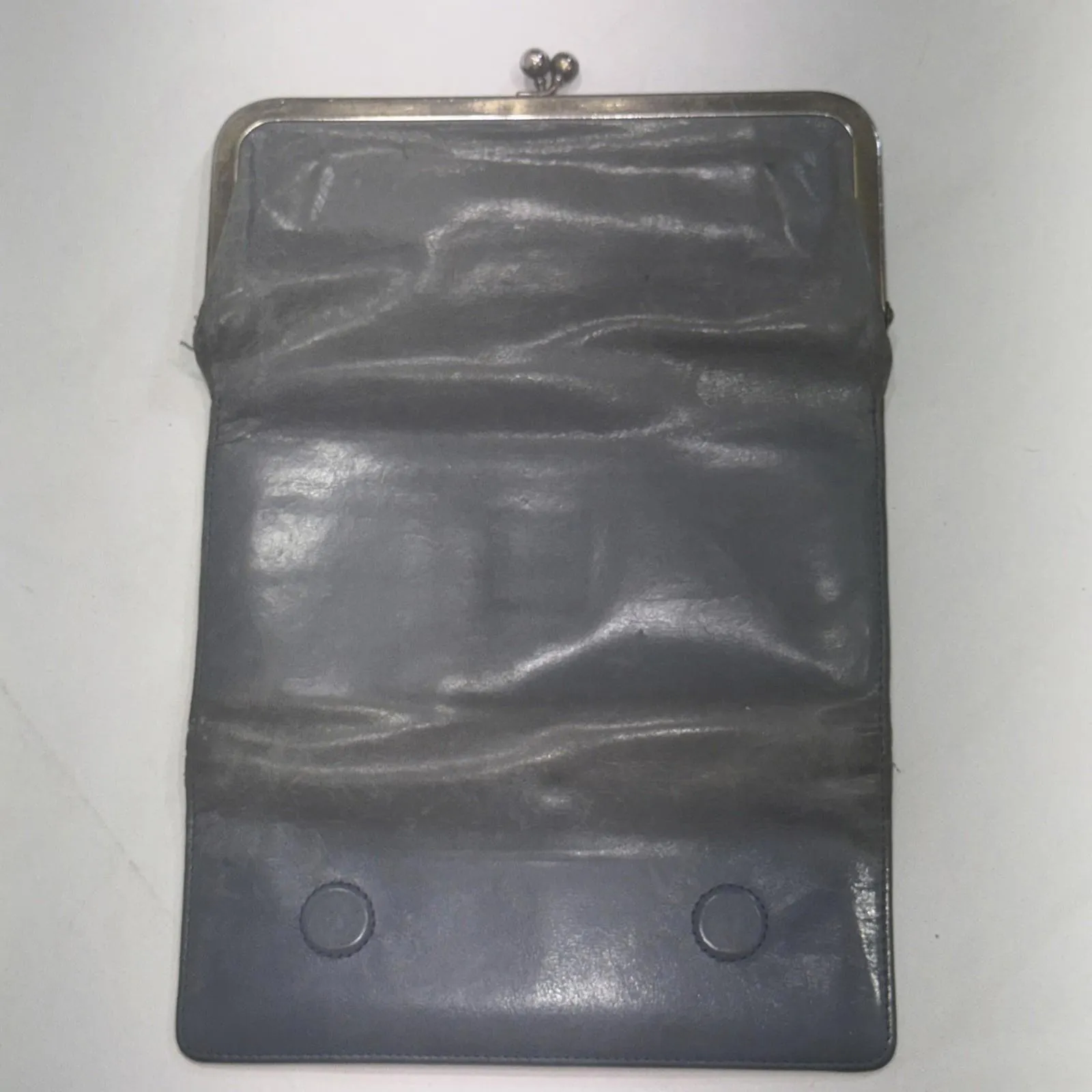 Vintage Y2K Hobo Embossed Leather Teal Carry All Clutch Equestrian Rachel Wallet Green - Image 12