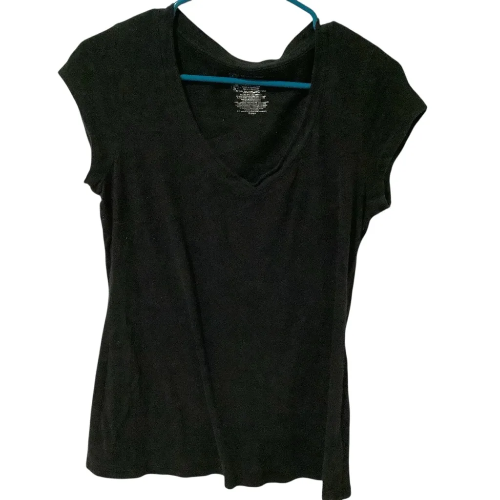 No Boundaries Women’s Black Short Cap Sleeve Tee. Size L - Image 4