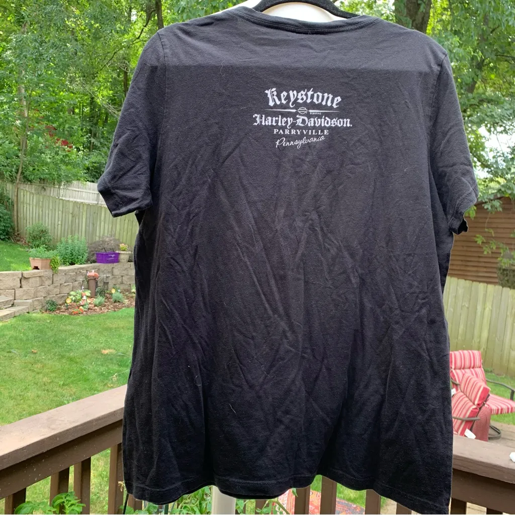 Vintage 2000s Y2K Harley Davidson Women’s Shirt Size XL Parryville PA HDMC Black - Image 4