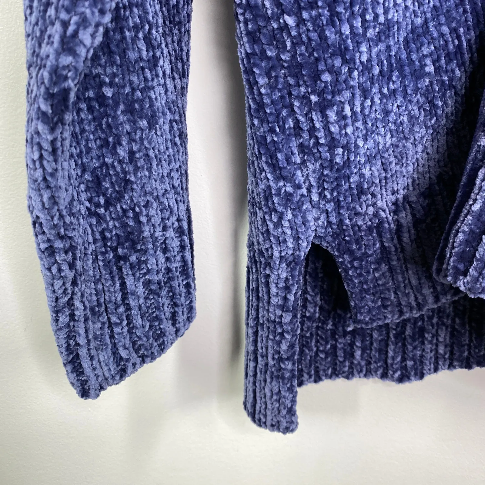 Jones New York Blue Crew Neck Long Sleeve Knit Sweater Women's Size Small S - Image 2