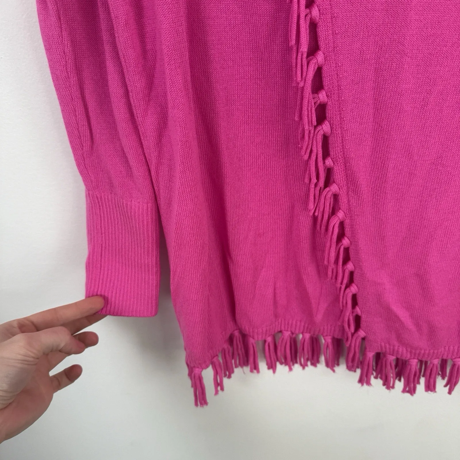 Lilly Pulitzer Emberly Sweater Mandevilla Pink Preppy Tassle Womens Small - Image 3