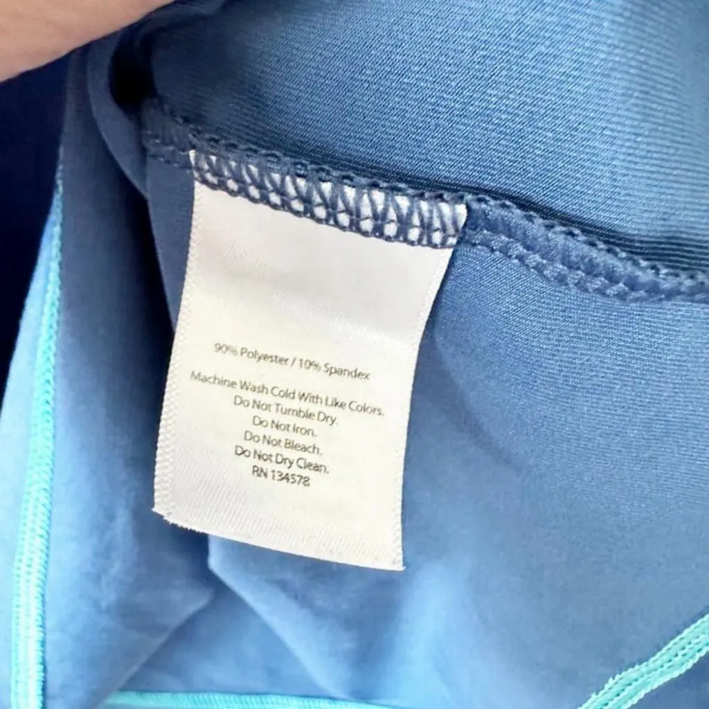 Vineyard Vines Performance Hoodie XS Blue Long Sleeve UV Shirt Whale Logo - Image 5