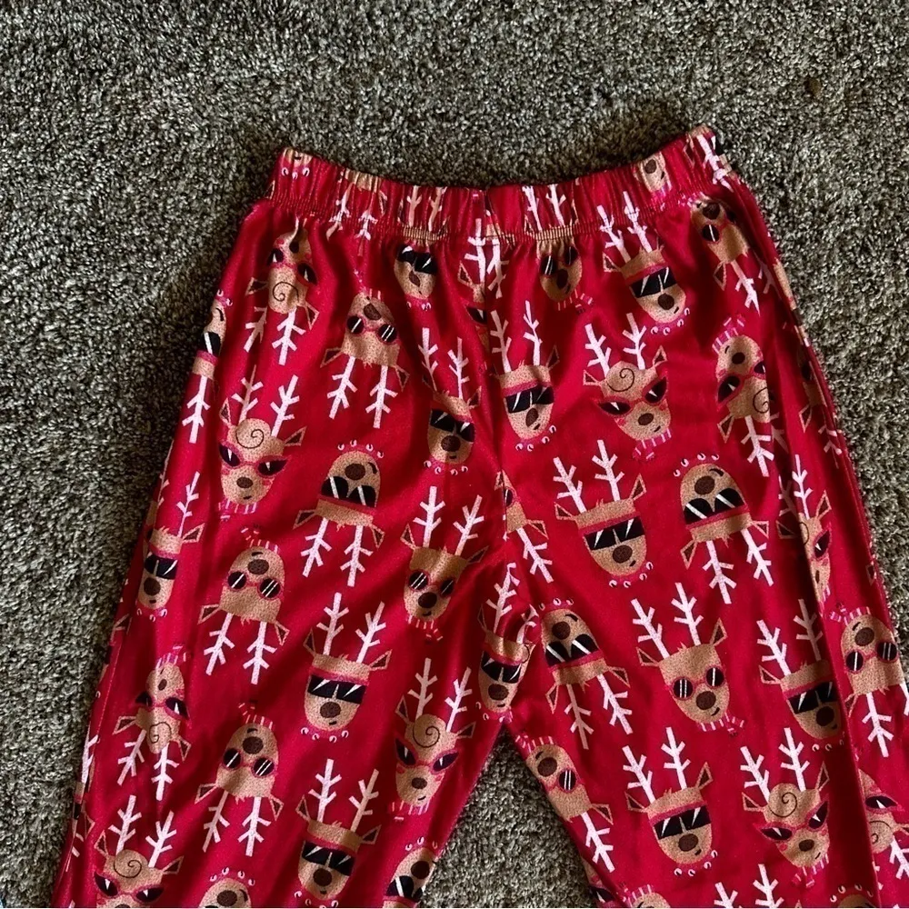Toast & Jammies reindeer flannel pajama pants small Red - Image 5