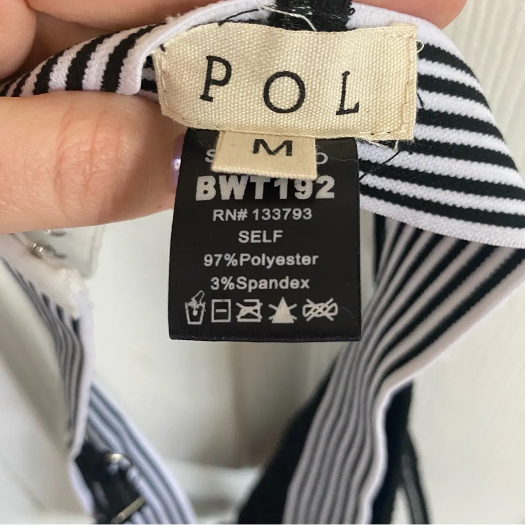 Pol Triangle Bralette Medium Black Bikini Dainty - Image 2