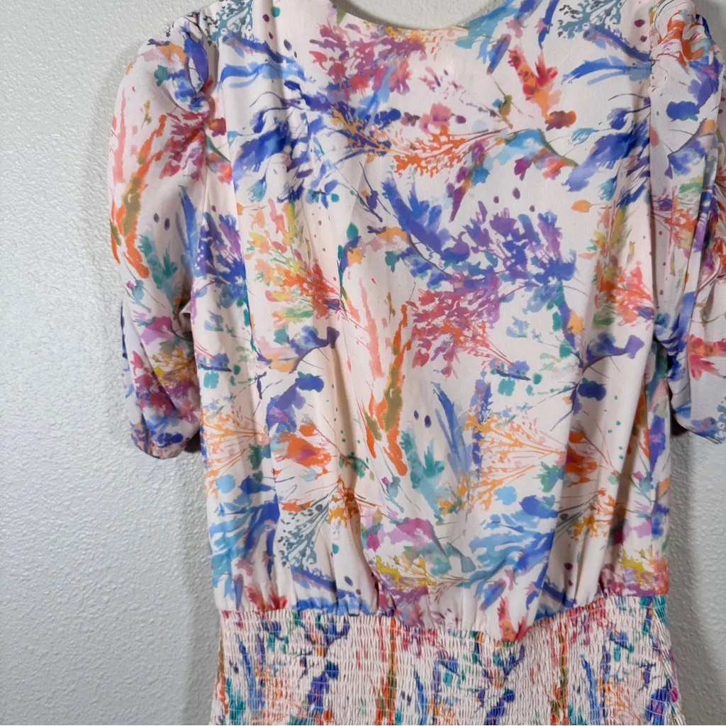 Amanda Uprichard Nala Tiered Mini Dress Womens L Florence Floral Print Coquette - Image 11