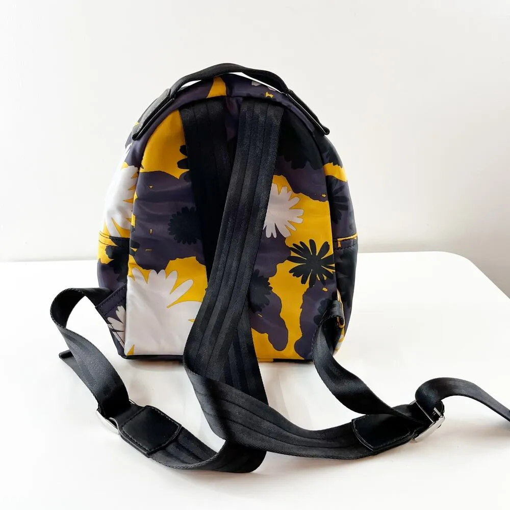 Marc Jacobs Nylon Varsity Pom Pom Backpack Blue Yellow - Image 5