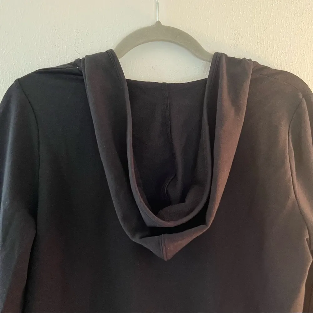 Barefoot Dreams Hoodie Malibu Luxe Brushed Jersey Lounge Sweatshirt Black S NWT - Image 14