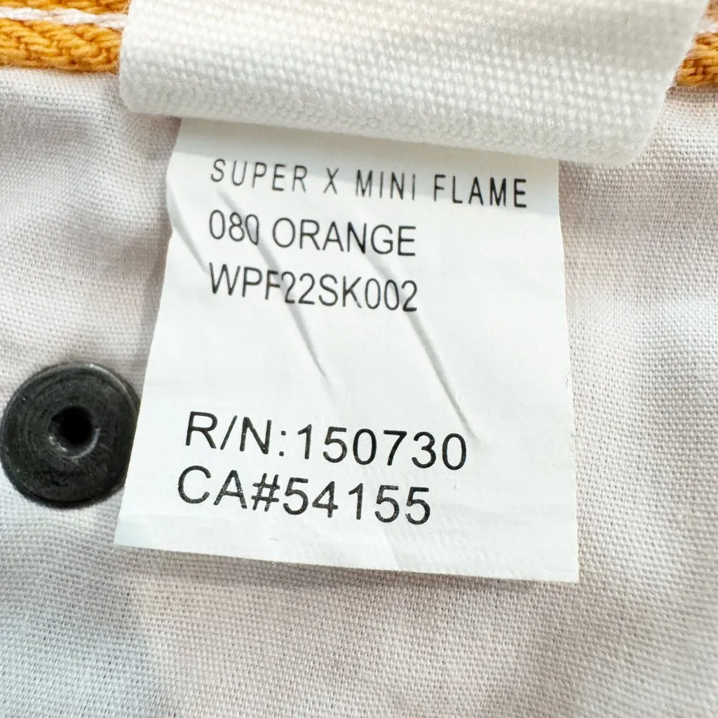 NWT Ksubi Womens‎ Super x Mini Flame Skirt in Orange Skater Grunge Size 26 - Image 8