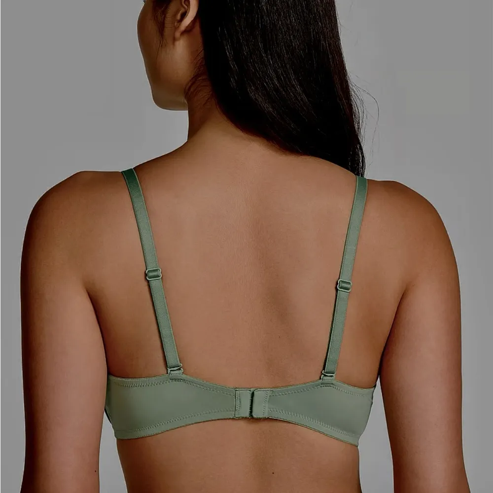 VS Lightly Lined Demi Bra Green Size 34 D - Image 2