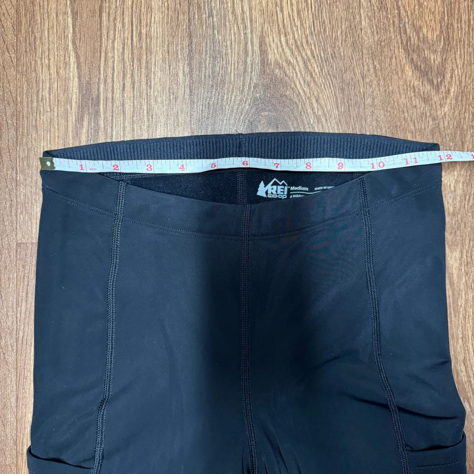 REI Women Black Ankle Zip Reflective Running Pants Side Pocket High Waist Medium - Image 7