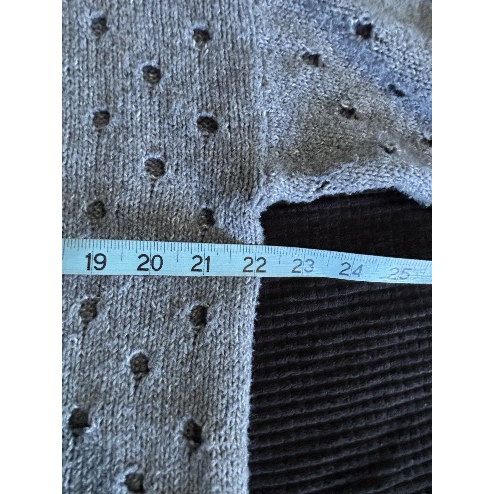 Maurices Open Knit Sweater Gray Size Large‎ Long Sleeve Boat Neck High/Low - Image 6