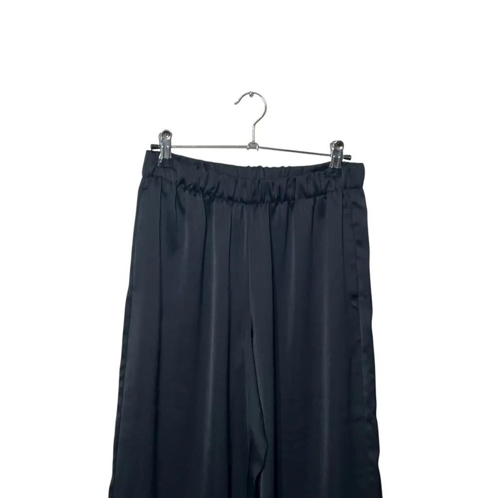 For Love & Lemons Lounge Pants Women’s Small Black Feather Trim Wide Leg Pajama - Image 3