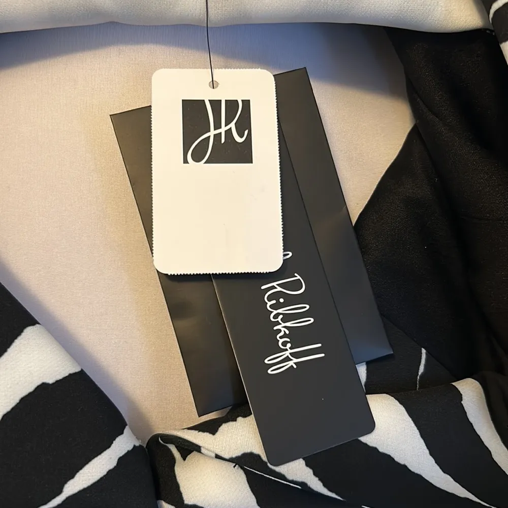 Joseph Ribkoff Black/White Animal Print Blazer - Image 11