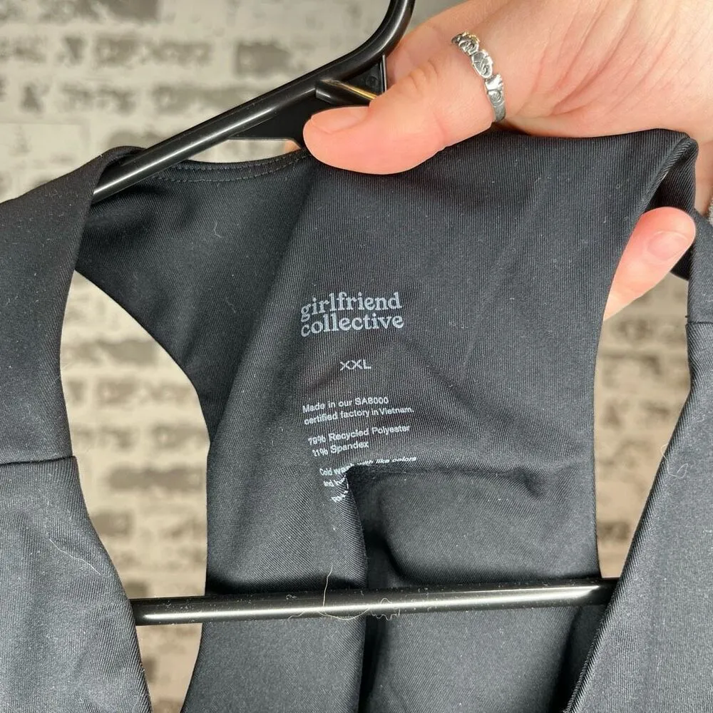 Girlfriend collection | women black sports bra unpadded - Image 2