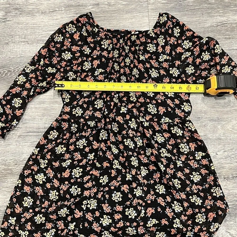 Free People Black Floral Court me with Flowers Dress - 4 (small) ($128) - Image 4