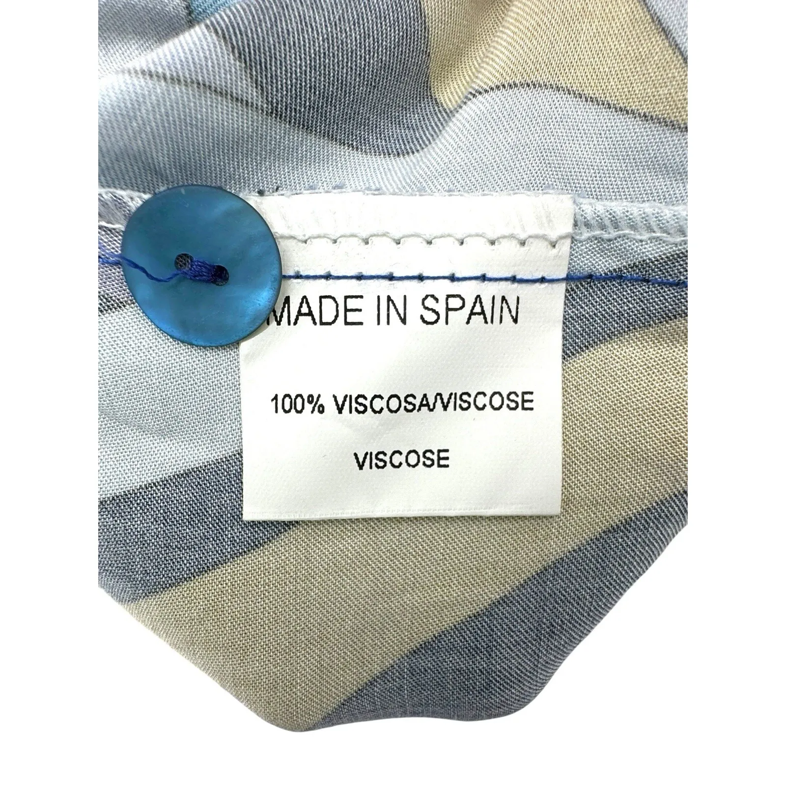 Tinta & Bariloche Zeline Shirt Maxi Dress Blue Geometric Print Belted Size‎ XL - Image 7