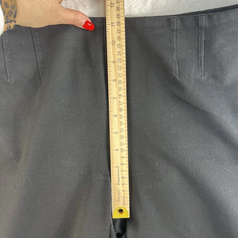 Talbots Size 12 Refined Bi-Stretch Tailored Straight Leg Pants Black Sliming - Image 14