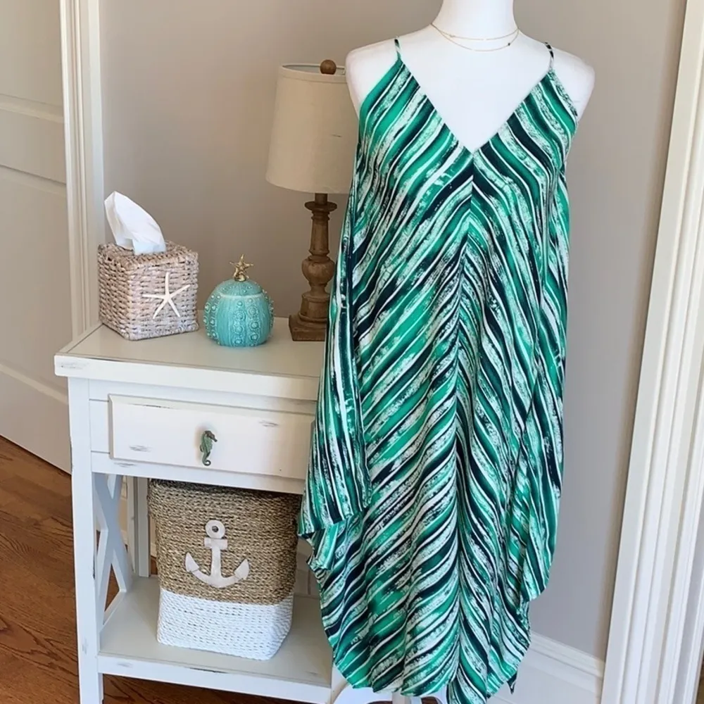 WILLY JAYS asymmetrical summer dress Size M Green Size M - Image 3