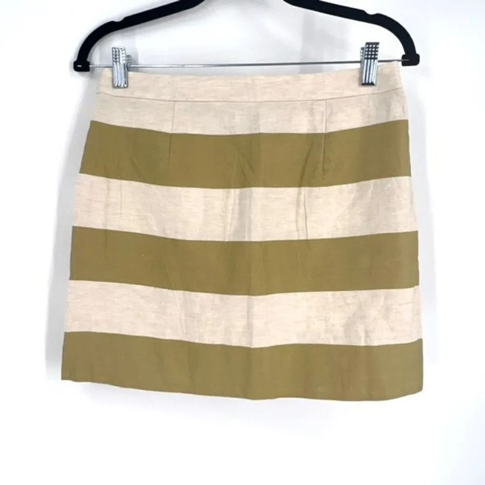 J. Crew Women's Linen Blend‎ Nautical Striped A - Image 2